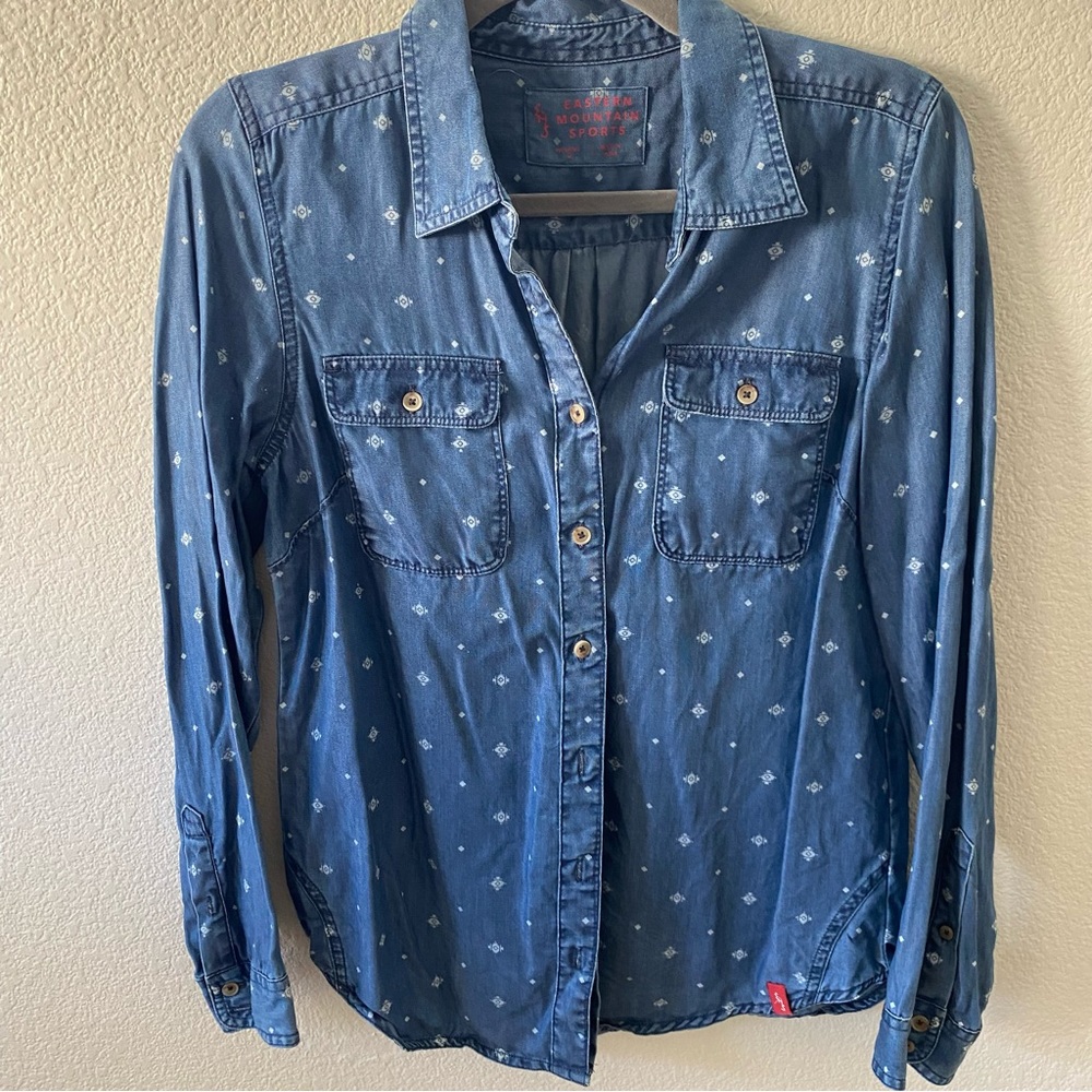EMS womens chambray button down